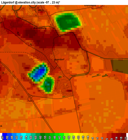 Lägerdorf elevation map