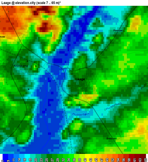 Laage elevation map