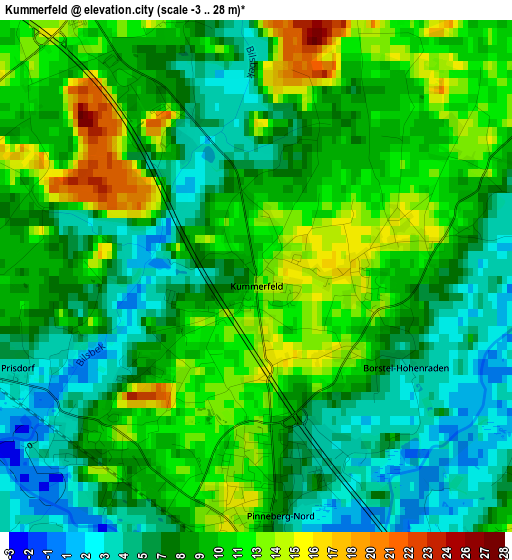 Kummerfeld elevation map