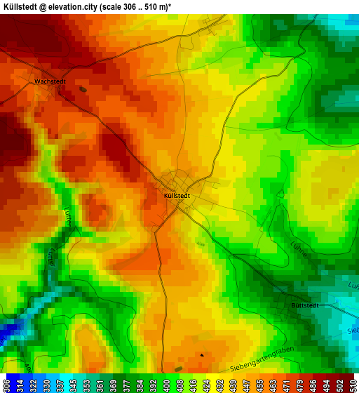 Küllstedt elevation map