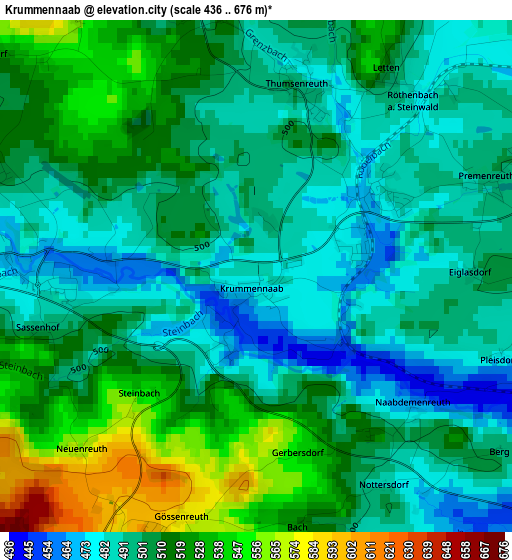 Krummennaab elevation map