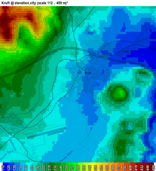 Kruft elevation map