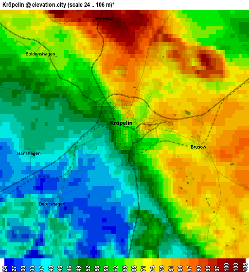 Kröpelin elevation map