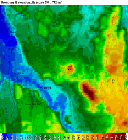 Kronburg elevation map