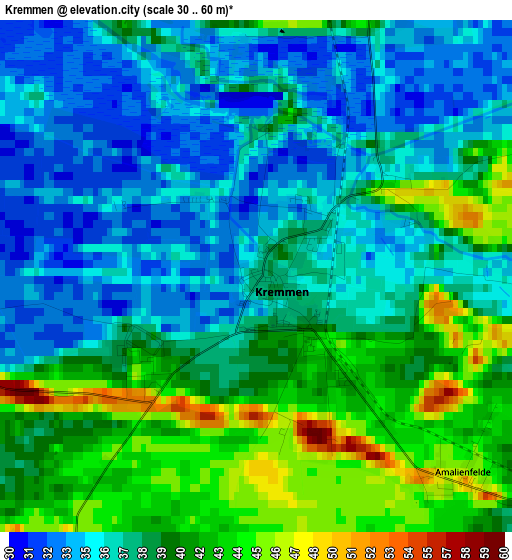 Kremmen elevation map