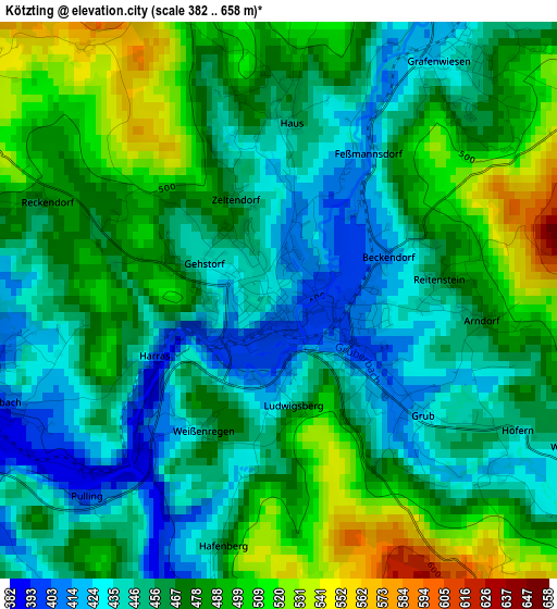 Kötzting elevation map