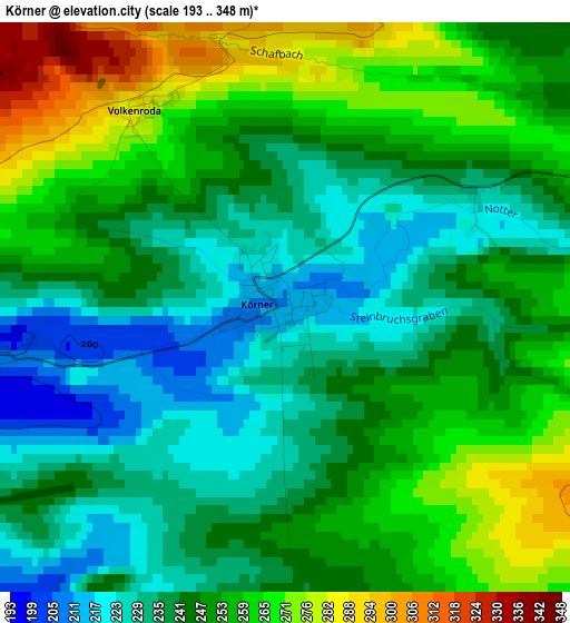 Körner elevation map