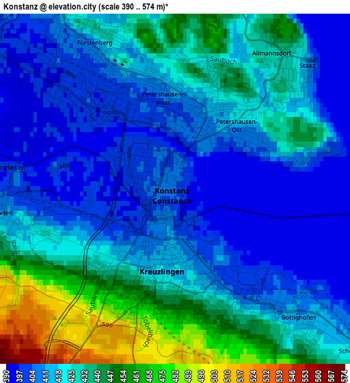 Konstanz elevation map