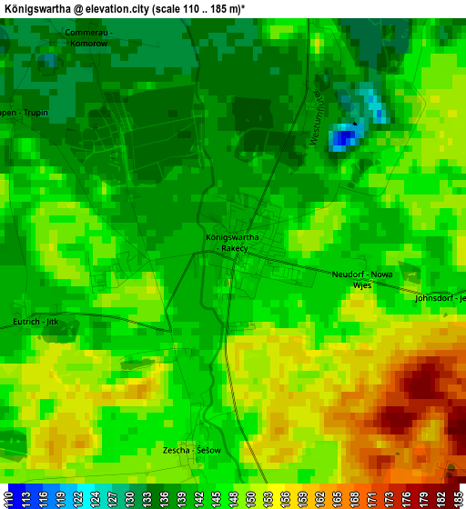 Königswartha elevation map