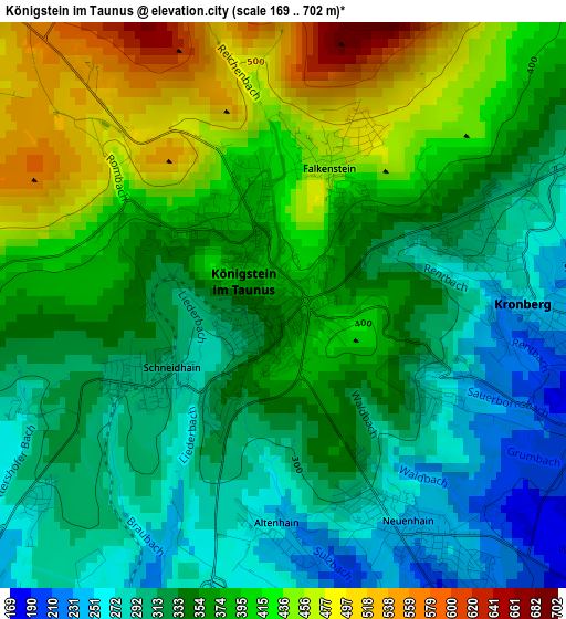 Königstein im Taunus elevation map