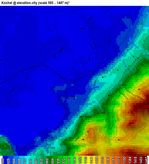 Kochel elevation map