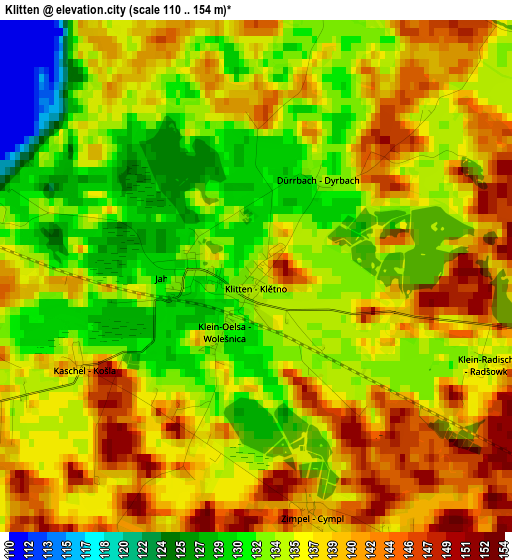 Klitten elevation map