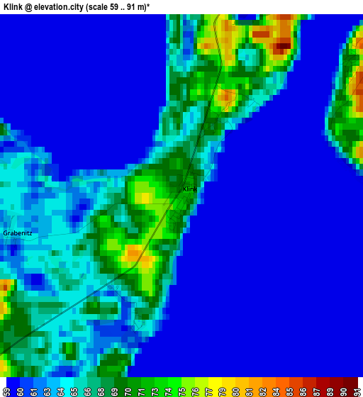 Klink elevation map