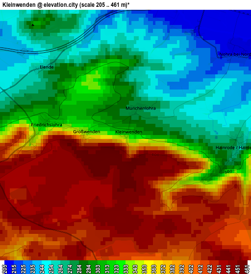 Kleinwenden elevation map