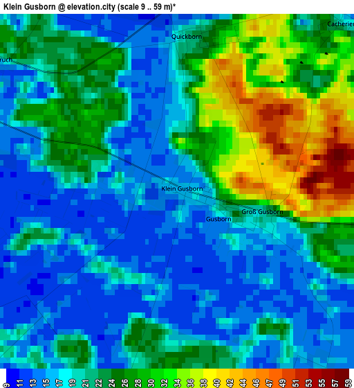 Klein Gusborn elevation map