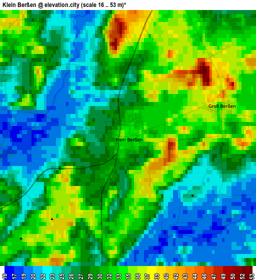 Klein Berßen elevation map