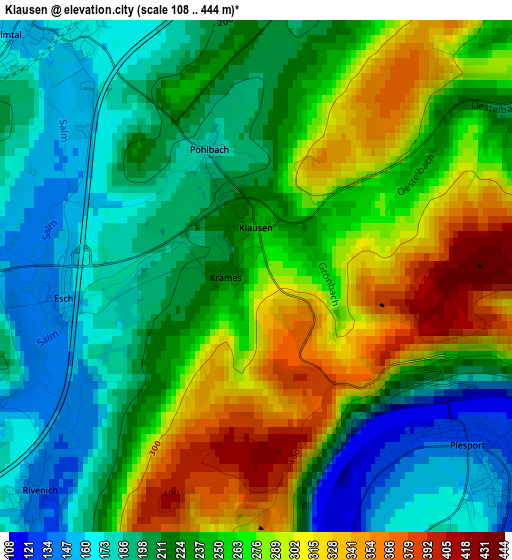 Klausen elevation map