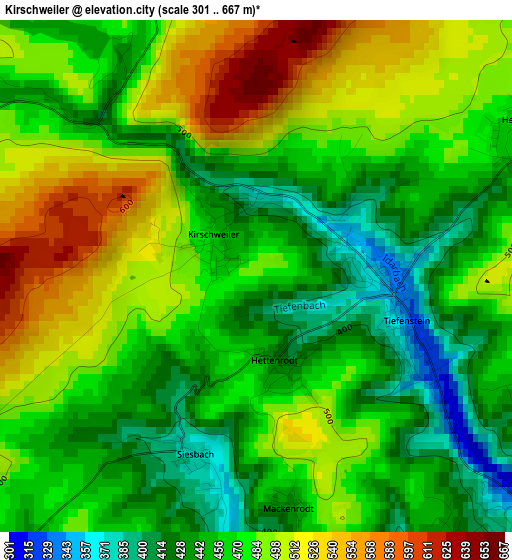 Kirschweiler elevation map