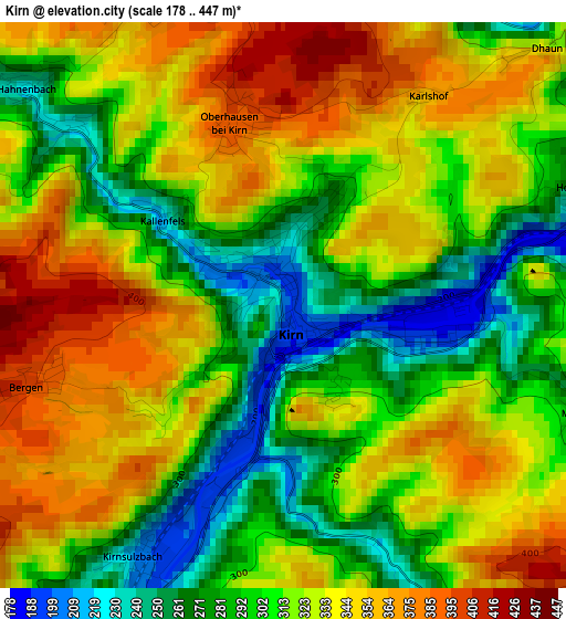 Kirn elevation map