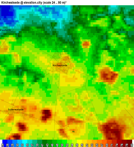 Kirchwalsede elevation map