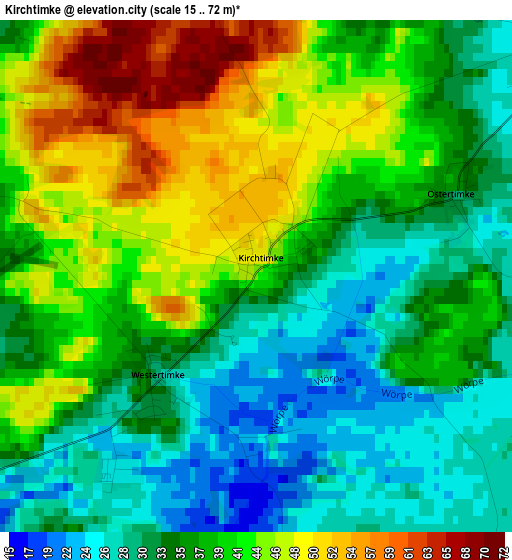 Kirchtimke elevation map