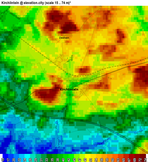 Kirchlinteln elevation map