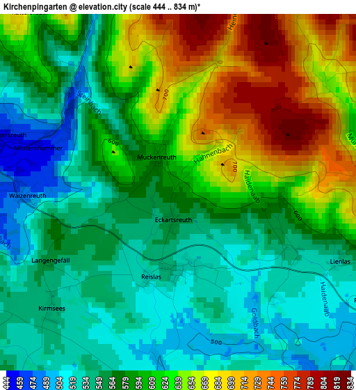 Kirchenpingarten elevation map