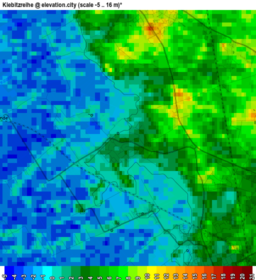 Kiebitzreihe elevation map