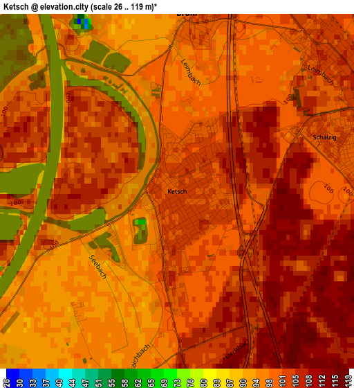 Ketsch elevation map