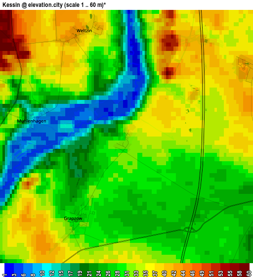 Kessin elevation map