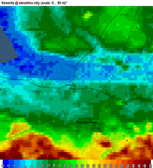 Kemnitz elevation map