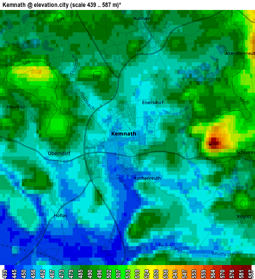 Kemnath elevation map