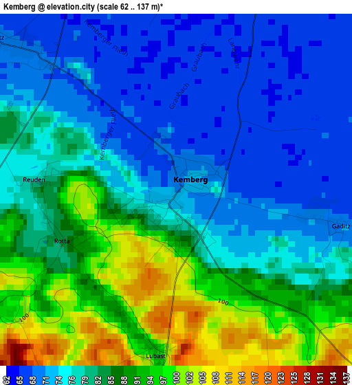 Kemberg elevation map