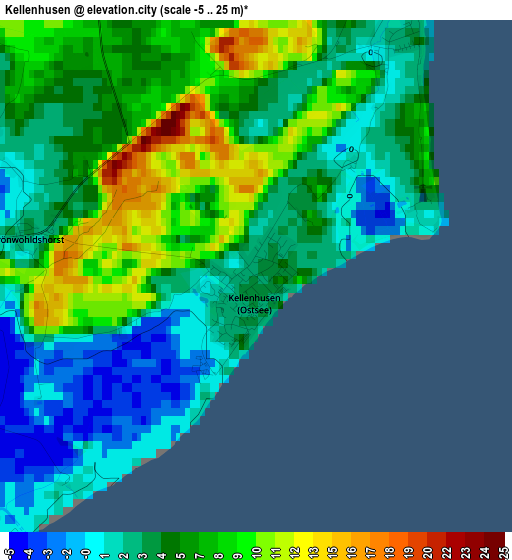 Kellenhusen elevation map