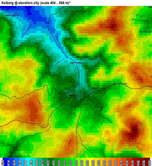 Kelberg elevation map