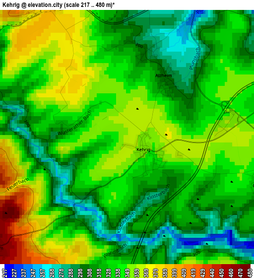 Kehrig elevation map