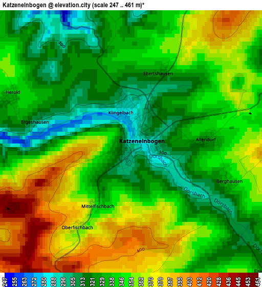 Katzenelnbogen elevation map