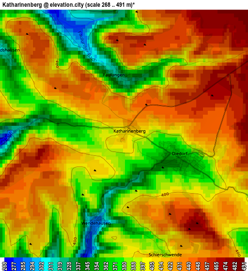 Katharinenberg elevation map