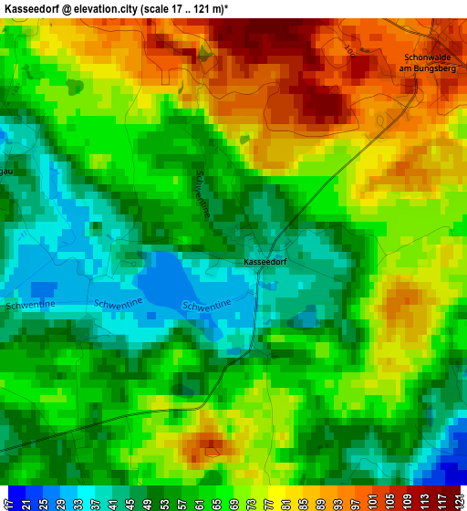 Kasseedorf elevation map