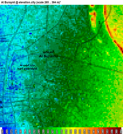 Al Buraymī elevation map