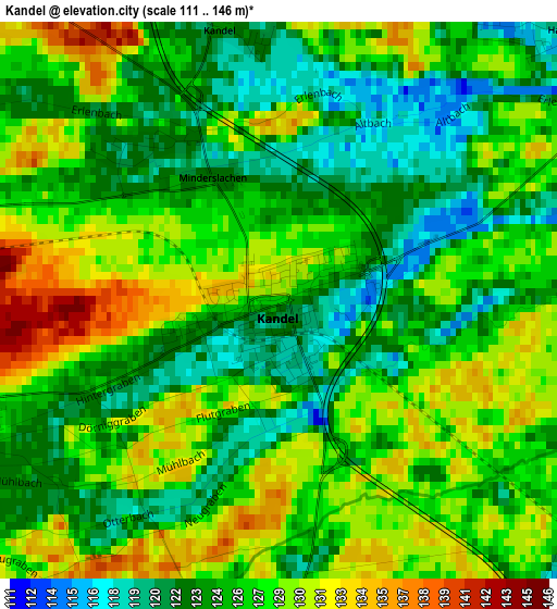 Kandel elevation map