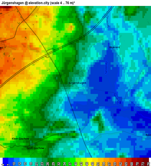 Jürgenshagen elevation map