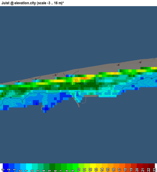 Juist elevation map