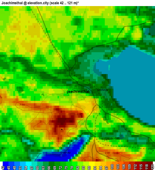 Joachimsthal elevation map