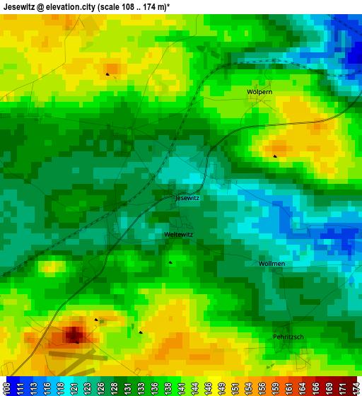 Jesewitz elevation map