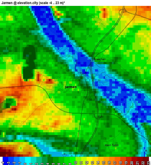 Jarmen elevation map