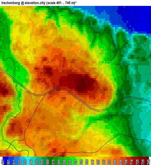 Irschenberg elevation map