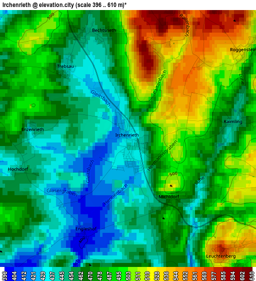 Irchenrieth elevation map