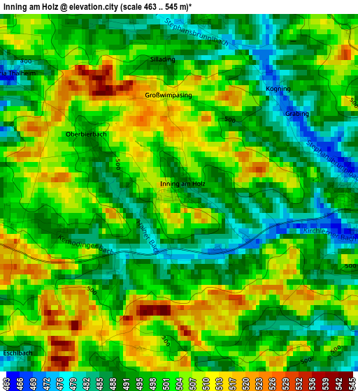 Inning am Holz elevation map