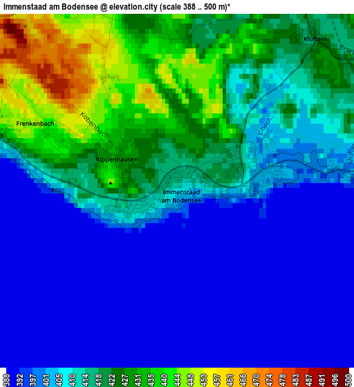 Immenstaad am Bodensee elevation map